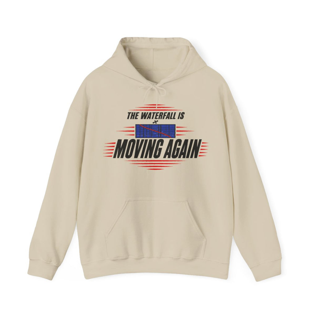 The Waterfall Is Moving Again Hoodie in Sand