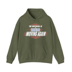 The Waterfall Is Moving Again Hoodie in Military Green