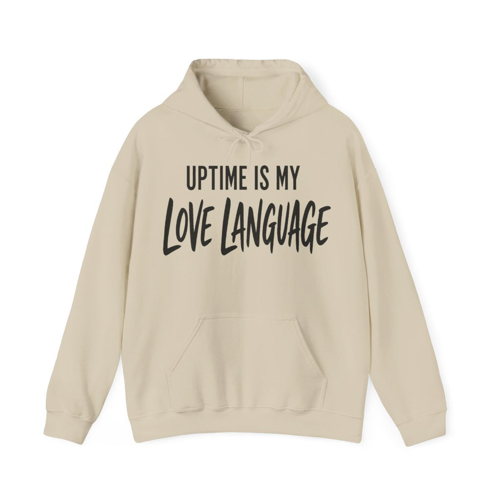 Uptime Is My Love Language Hoodie in Sand