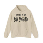 Uptime Is My Love Language Hoodie in Sand