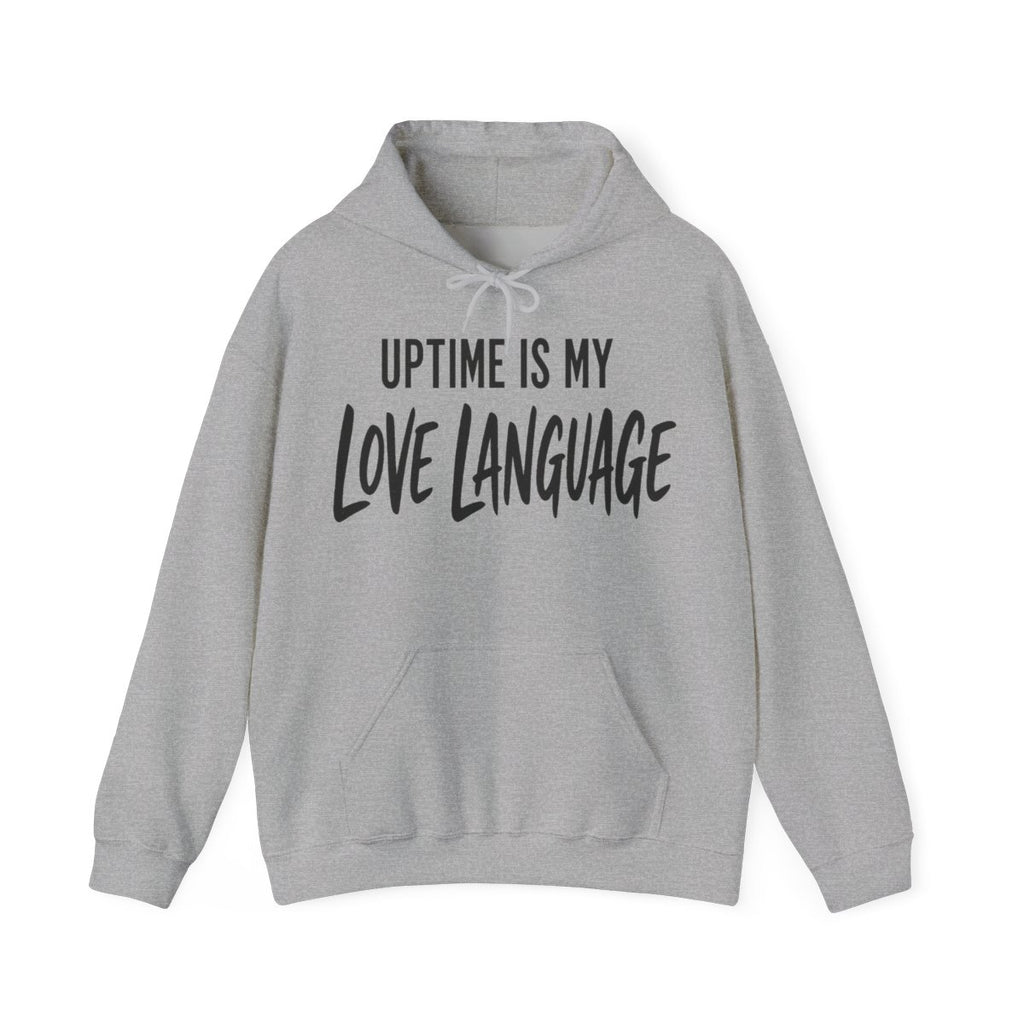 Uptime Is My Love Language Hoodie in Sport Grey