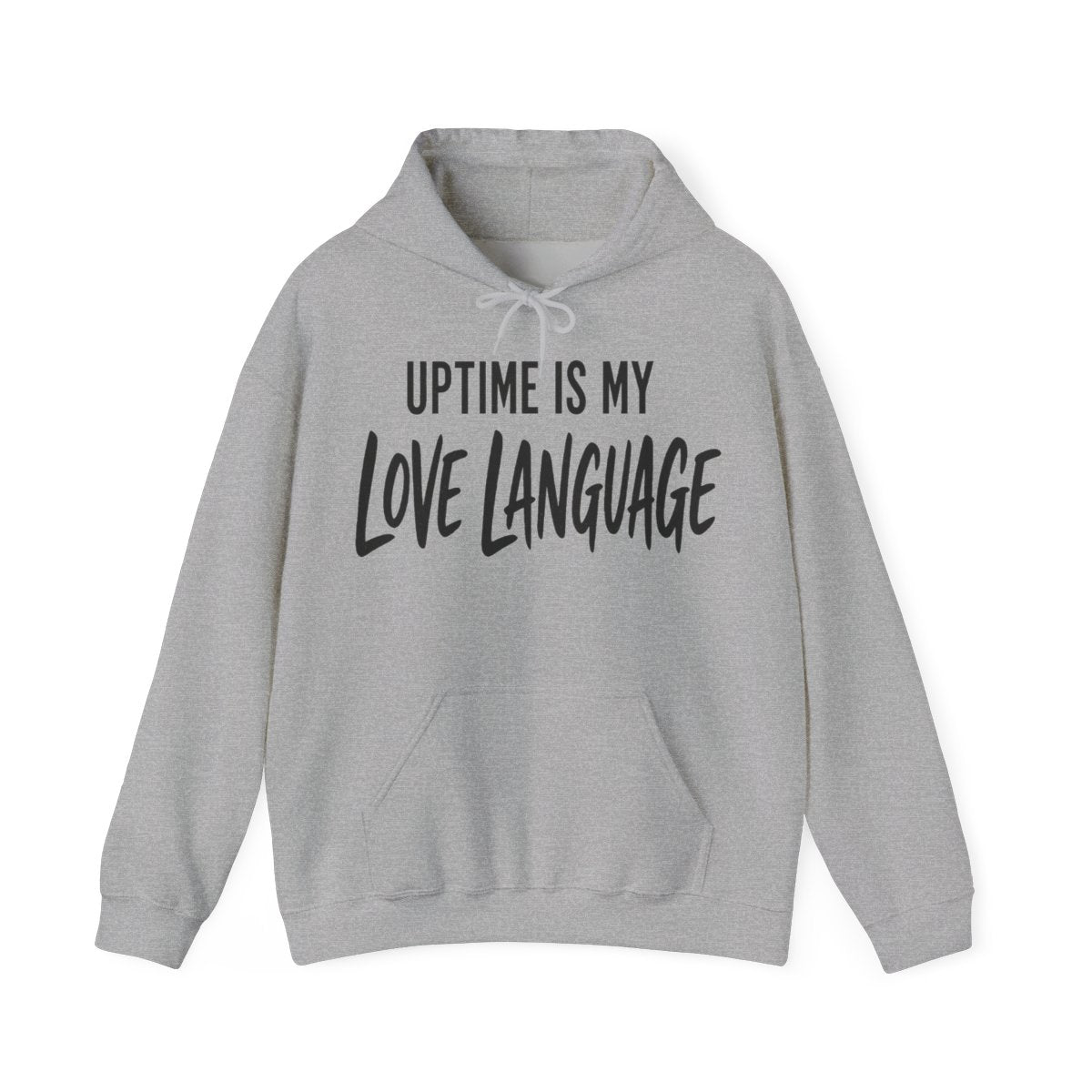 Uptime Is My Love Language Hoodie in Sport Grey