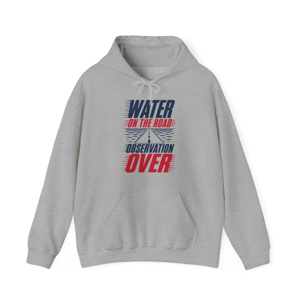 Water on the Road Observation Over Hoodie in Sport Grey