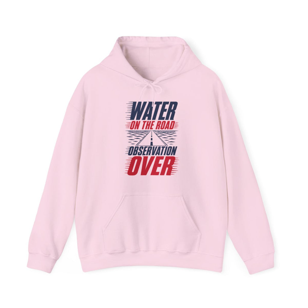 Water on the Road Observation Over Hoodie in Light Pink