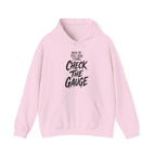 When the Total Looks Strange Check the Gauge Hoodie in Light Pink