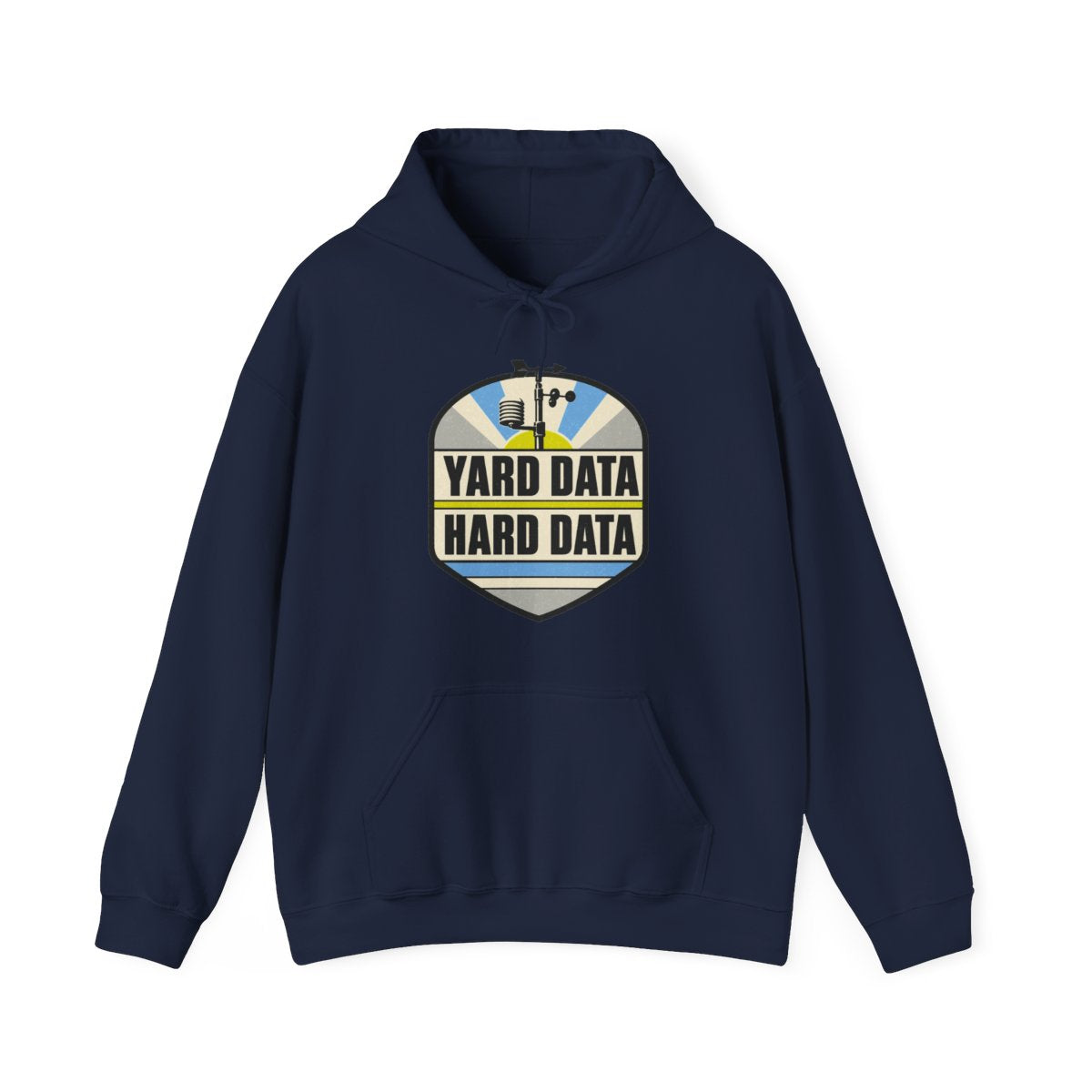 Yard Data Hard Data Hoodie in Navy