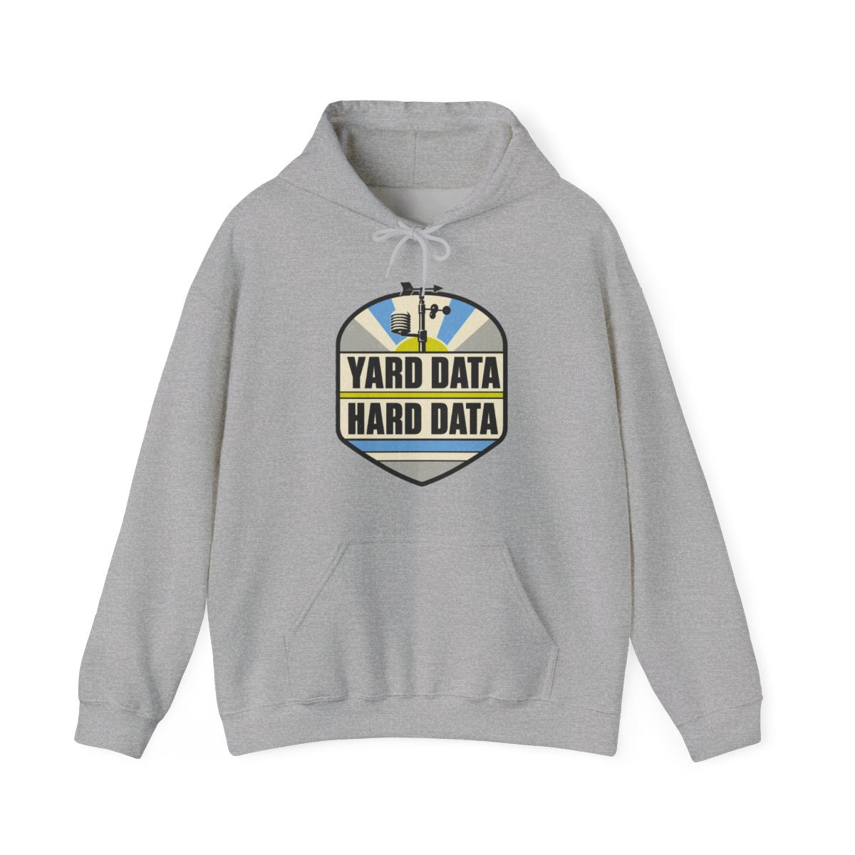Yard Data Hard Data Hoodie in Sport Grey